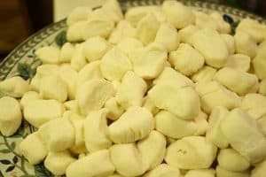 Gnocchi can be made ahead of time and frozen until ready to use.
