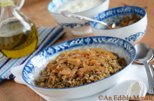 Lentil and Bulgur Pilaf with Caramelized Onion