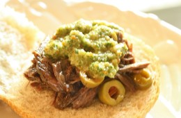 Slow Cooker Mediterranean Shredded Beef with Olives