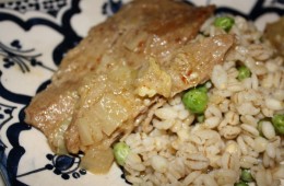 Veal Cutlets with Barley Pilaf