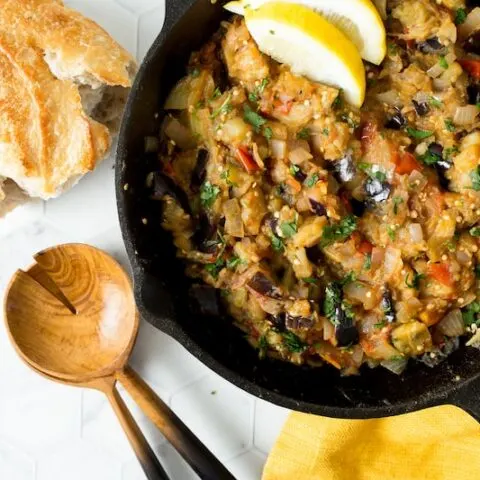 Moroccan Za'alook Salad