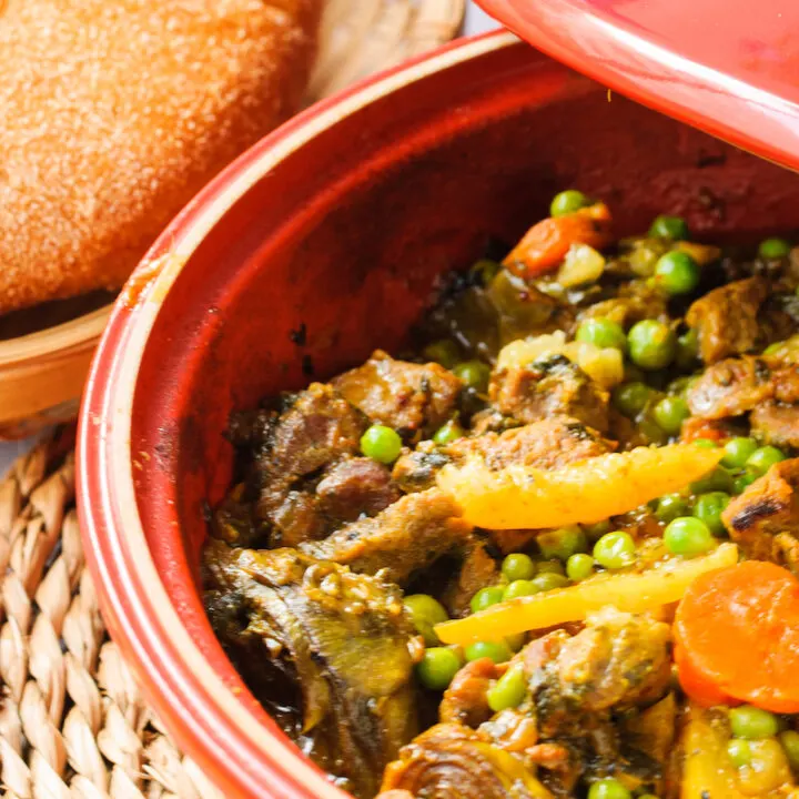 Beef and Artichoke with Green Pea Tajine