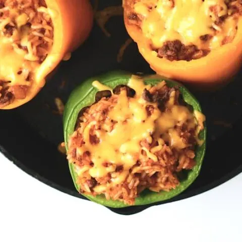 Beef and Rice Stuffed Peppers