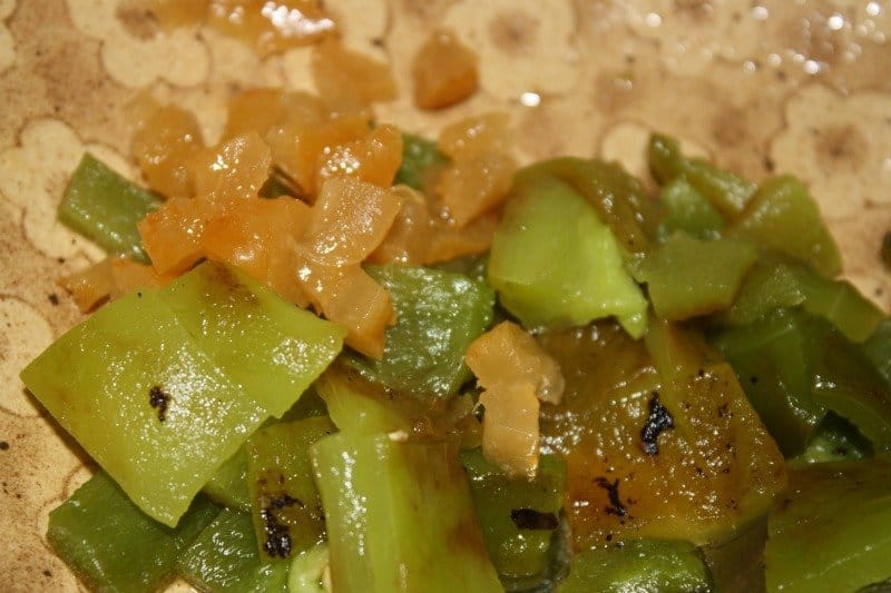 charred green pepper and preserved lemon salad