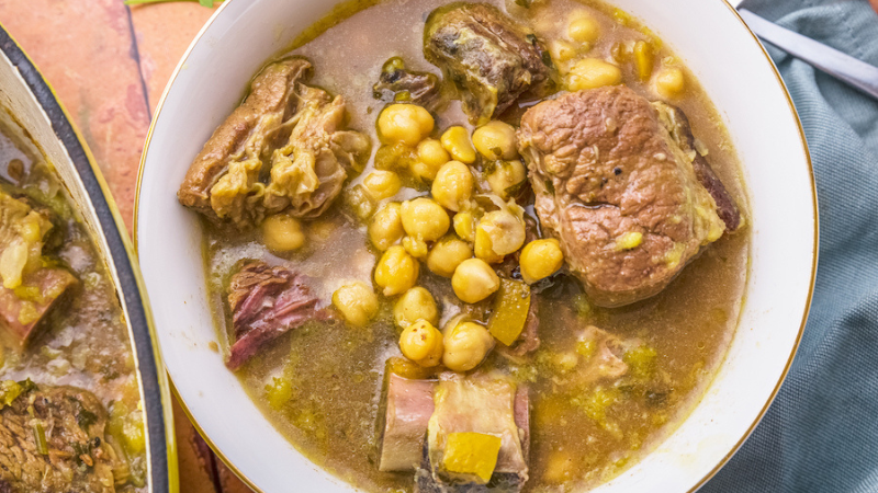 Moroccan Beef Tagine with Chickpeas