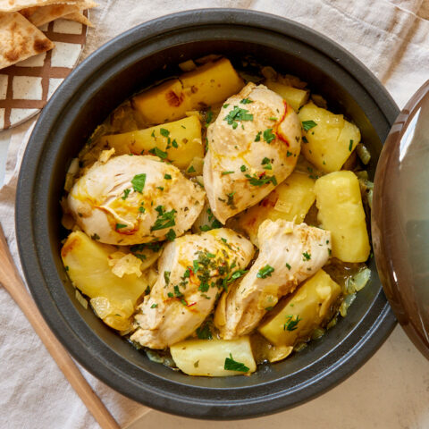 Chicken with Potato and Preserved Lemon Tajine