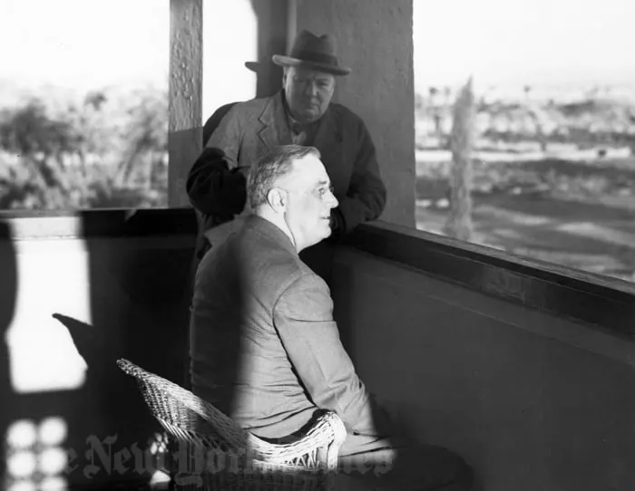 Roosevelt and Churchill in Morocco