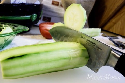 Cutting A Zucchini