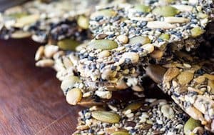 Homemade 5 seed crackers