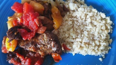 Crockpot Paleo Lamb Stew with Cauliflower Rice