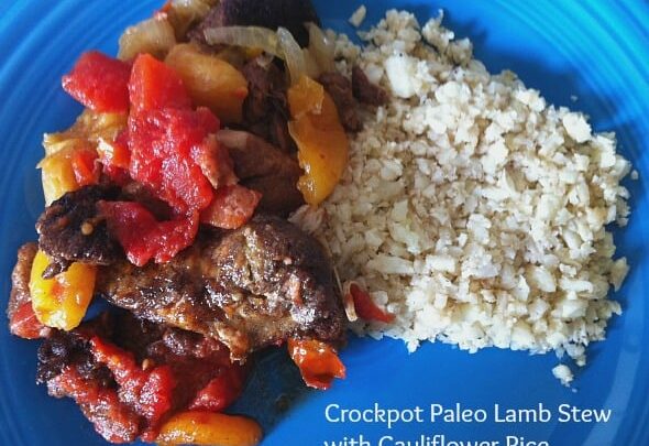 Crockpot Paleo Lamb Stew with Caulflower Rice