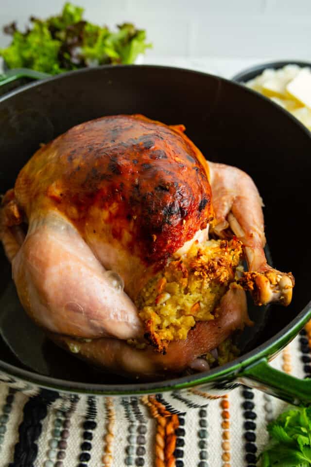 Roast Chicken Stuffed with Almonds and Matzo - MarocMama