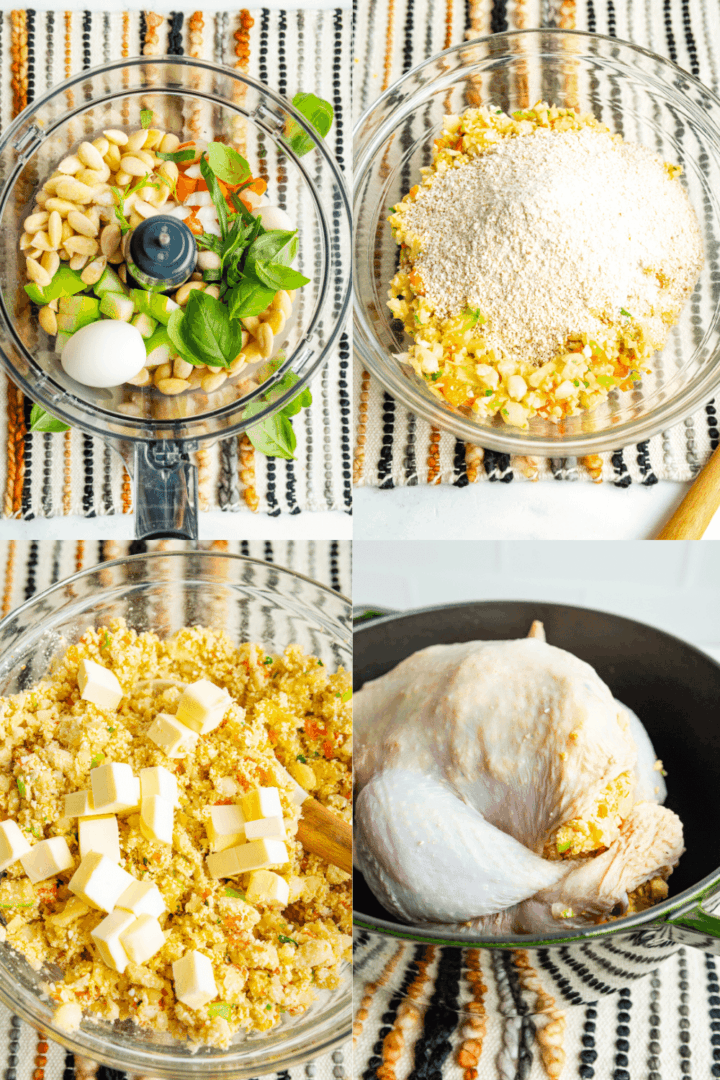 Roast Chicken Stuffed with Almonds and Matzo - MarocMama
