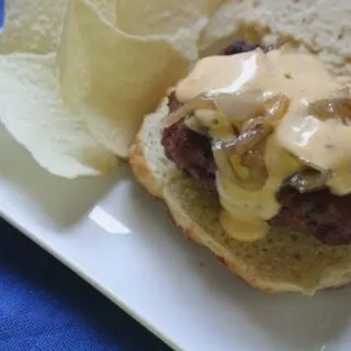 Moroccan Burger with Harissa Mayo