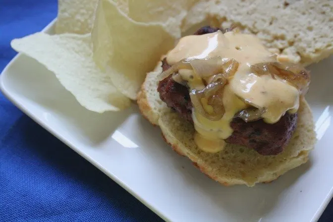 Moroccan Burger with Harissa Mayo