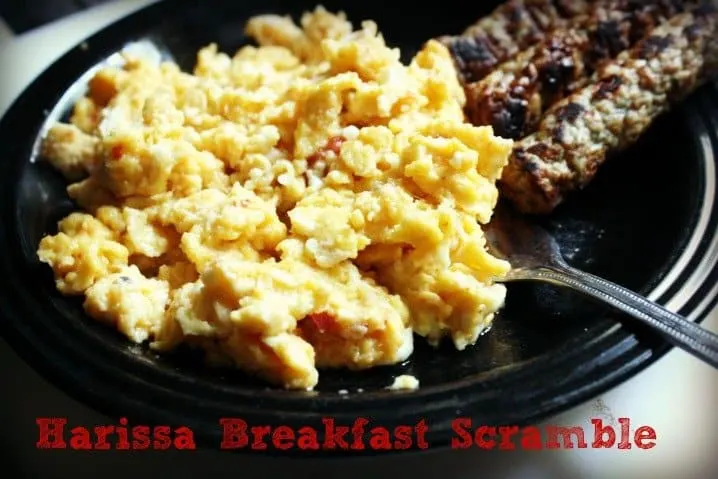 20 Second Scrambled Eggs with Harissa Recipe