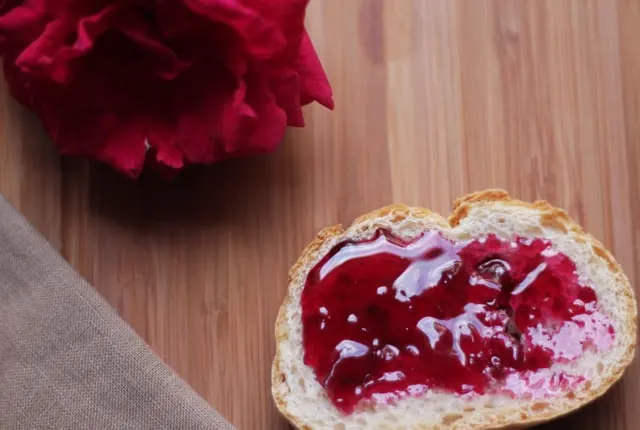 Rose Jam on Bread