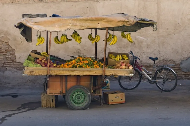 Fresh Fruit Stand in Morocco