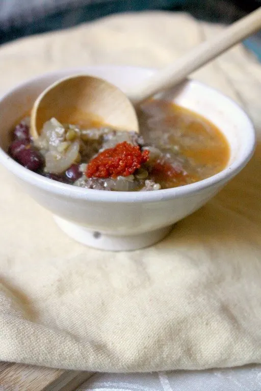 Harissa Spiked Chili for #SundaySupper