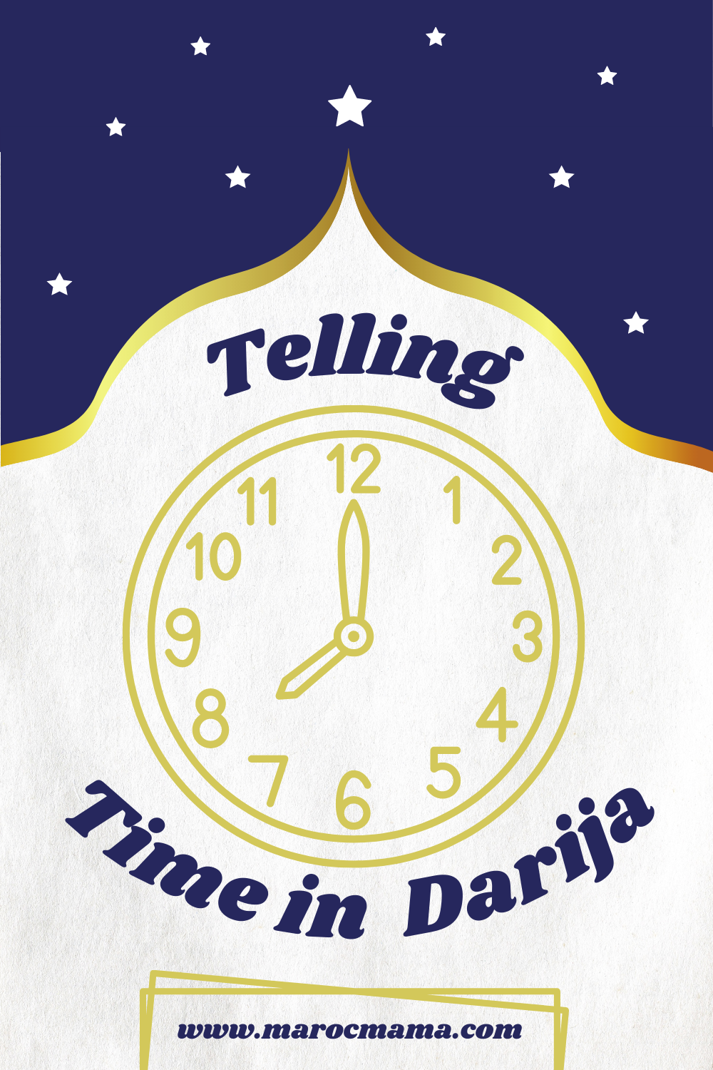 clock that you can use when telling time in Darija
