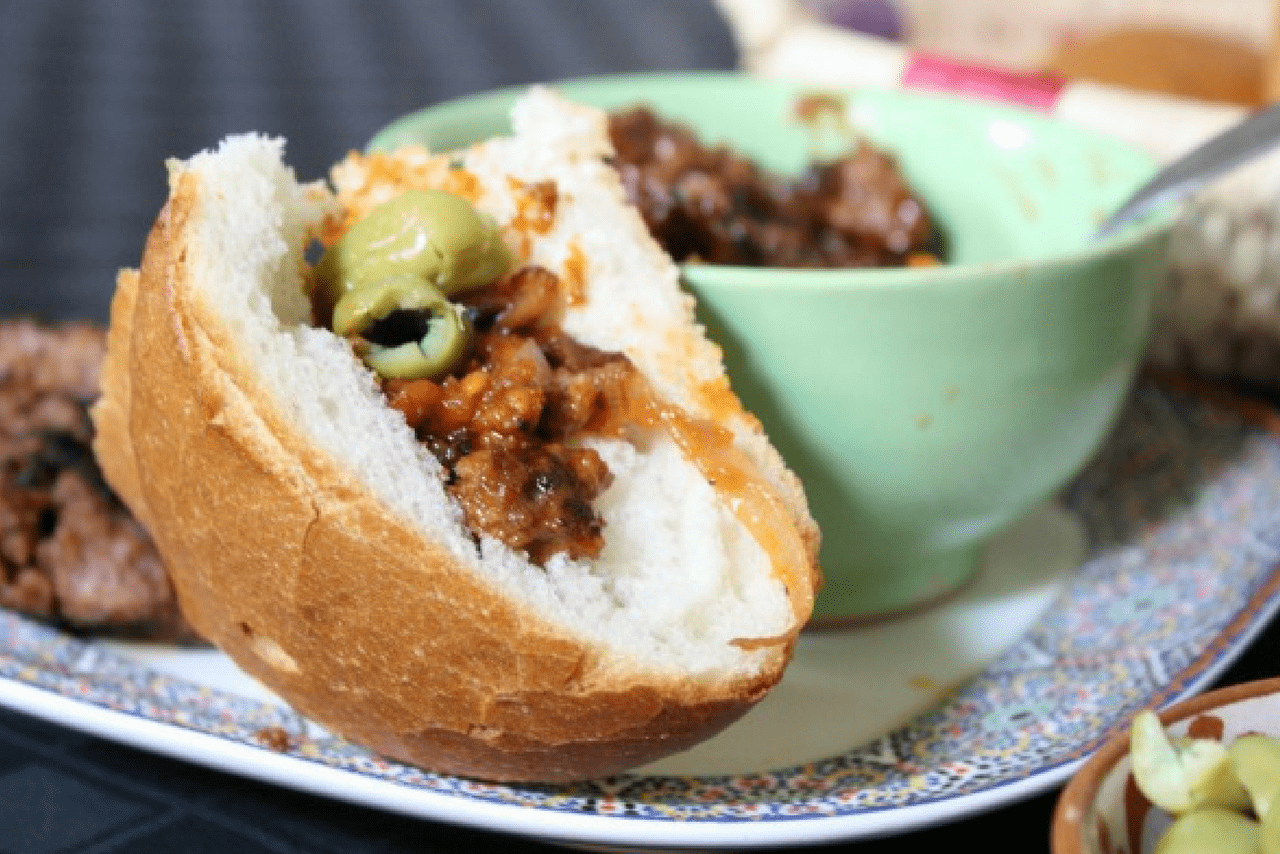 Moroccan Tagine Sandwiches with Onion Jam and Olives