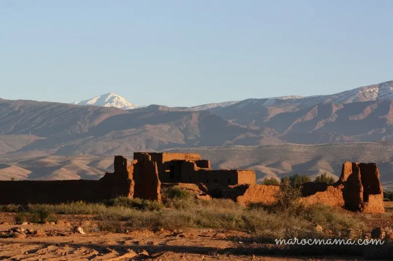 Crumbled Walls High Atlas Mountains Foothills