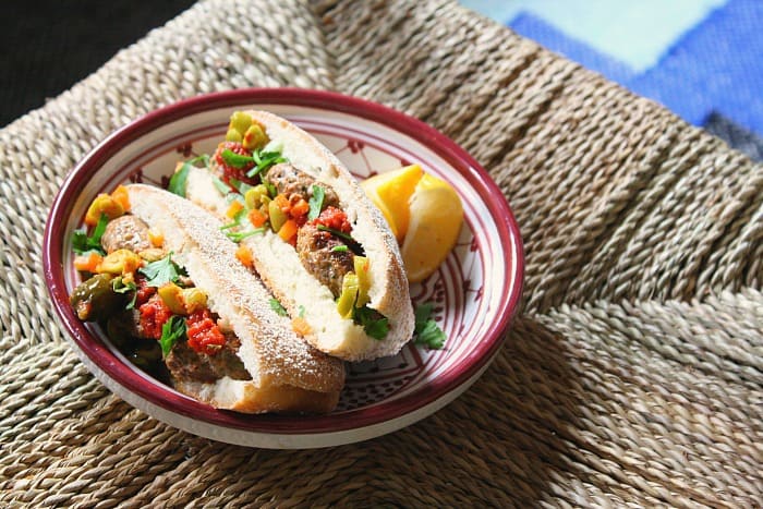 Dressed up Hout Quari - Moroccan Sardine Sandwich