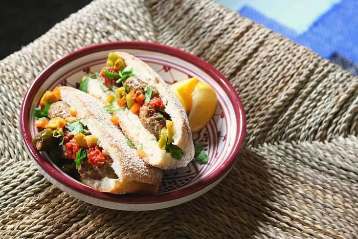 Dressed up Hout Quari - Moroccan Sardine Sandwich