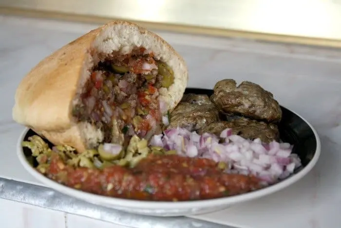 Hout Quari - Sardine Ball Sandwich in Marrakech