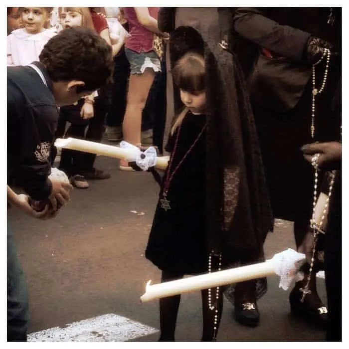 Young Children in Seville Semana Santa