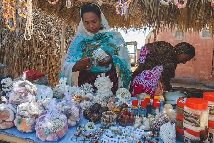 Local women in Hengam island, Persian Gulf