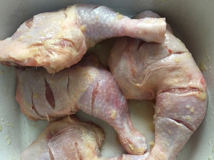Preparing Chicken for Kabsa