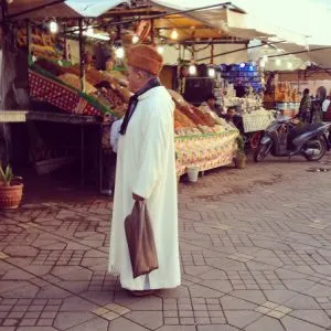 Humans of Marrakech White Robed Man
