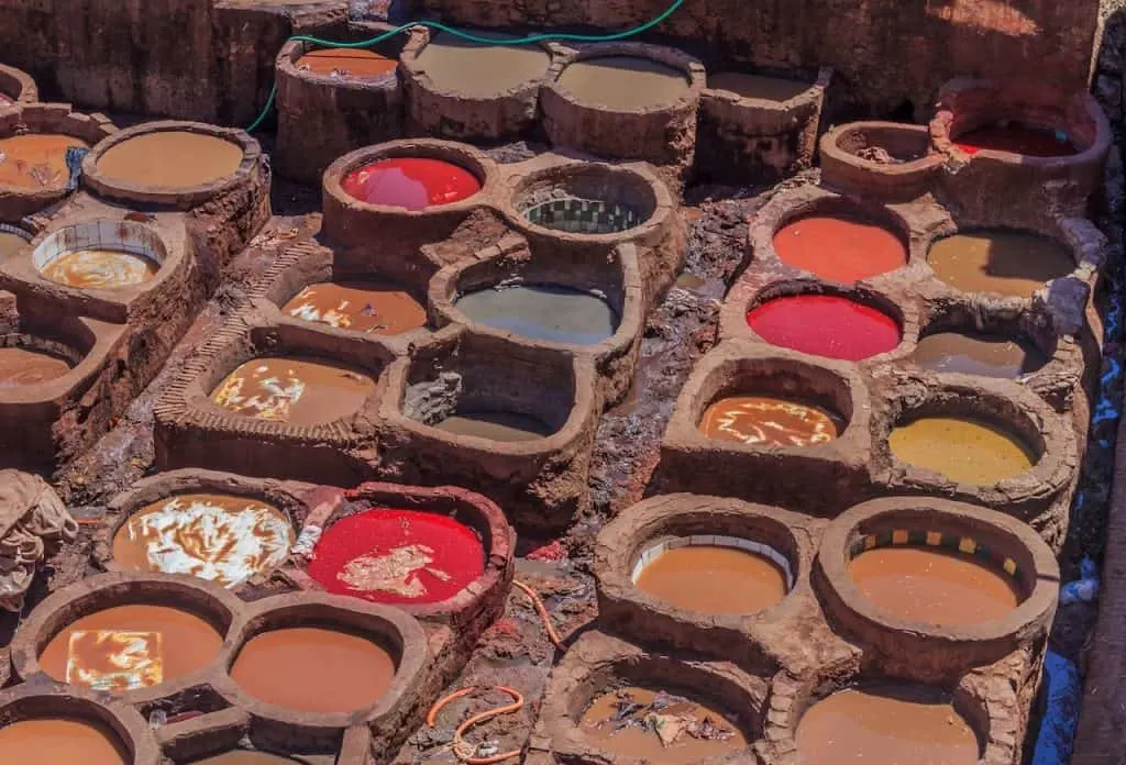 Tannery Vats in Fez_How to Avoid the Tannery Scam