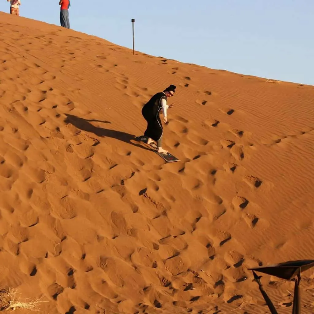 Sandboarding in the Sahara