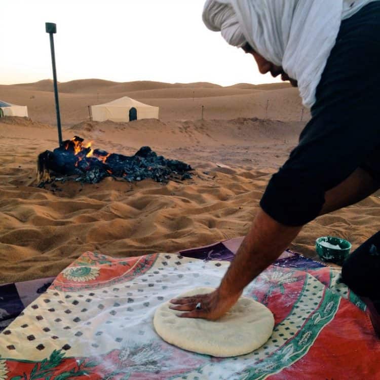 Preparing Bread for the Coals