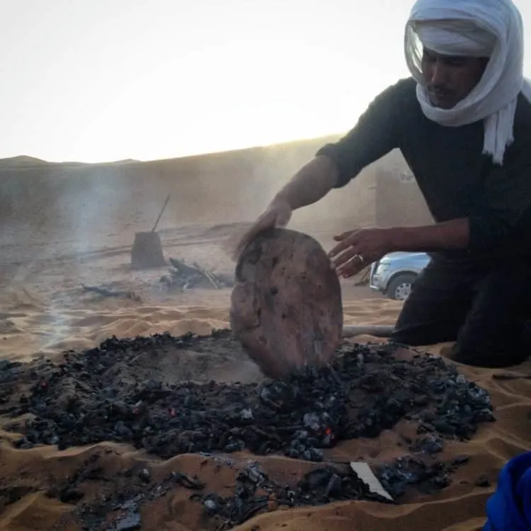 Sand bread coming out of the ground