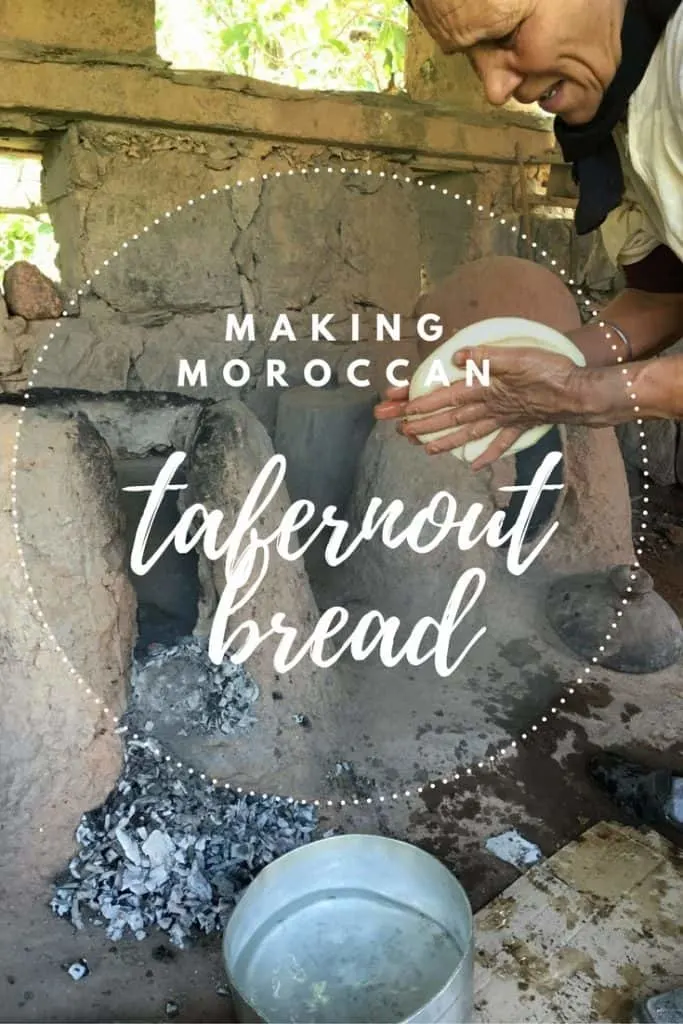 Making Moroccan tafernout bread in Imlil Morocco