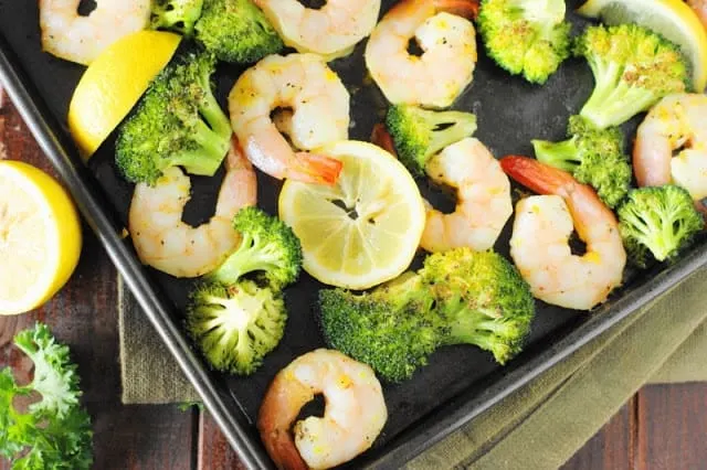 Roasted Shrimp and Broccoli Sheet Pan Meal