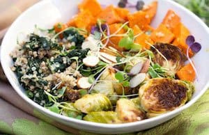 Sweet Potato Brussels Sprout Buddha Bowl