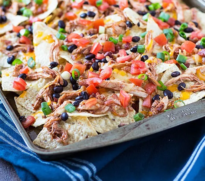 Barbecue Chicken Nacho Sheet Pan Meal