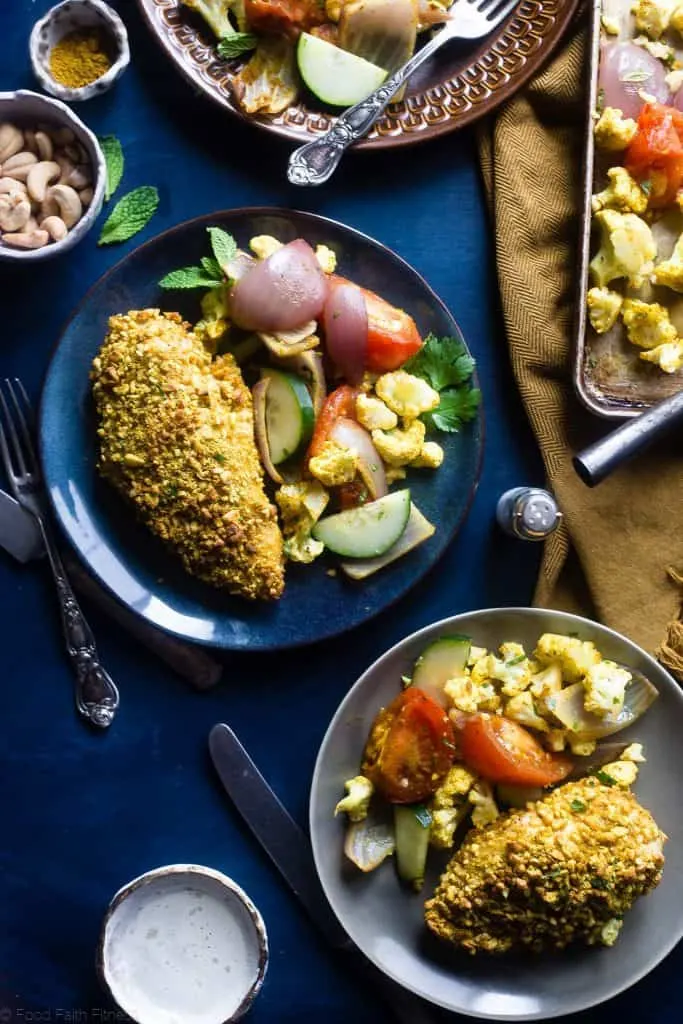 Curry Cashew Chicken Sheet Pan Meal