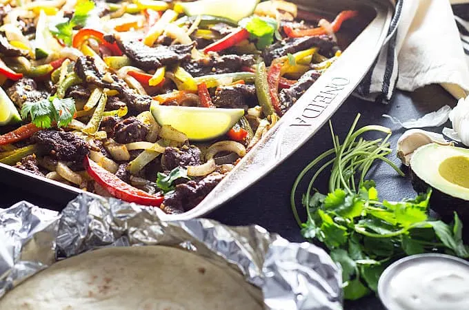 Sheet Pan Steak Fajita Meal