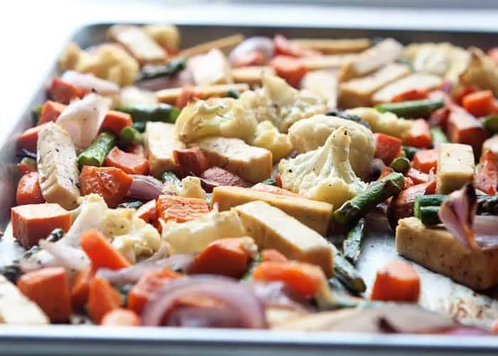 Sheet Pan Veggie Tofu Dinner