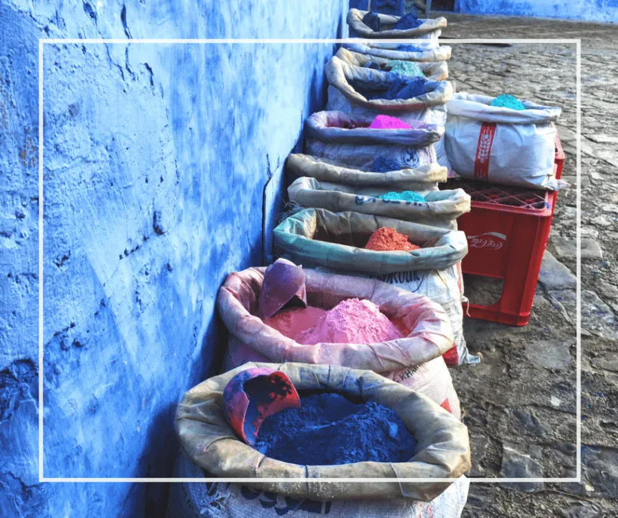 Paint Colors in Chefchaouan, Morocco
