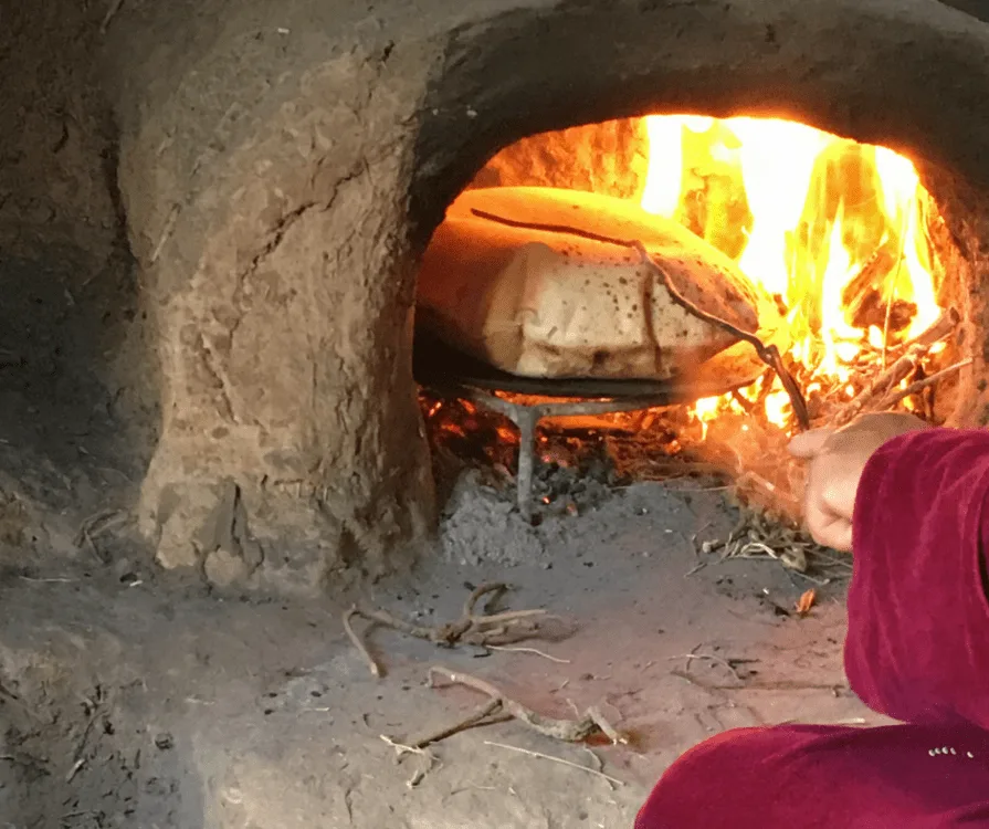Baking Bread over fire