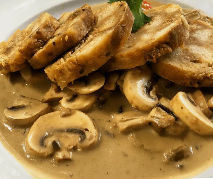 Bread Dumplings and Mushroom Sauce in Mainz