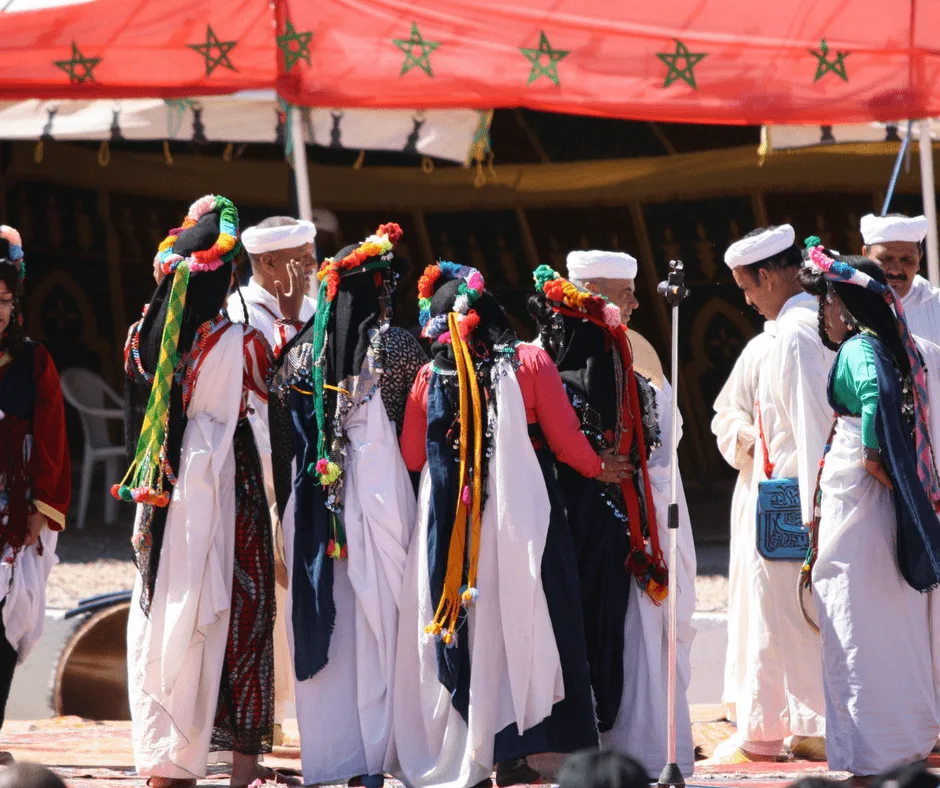 Traditional performances at the rose festival in Morocco