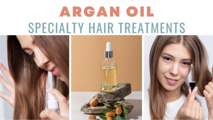 Women using argan oil for hair treatments