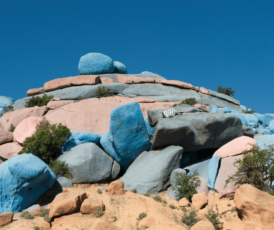 Painted Rocks in Tafroute Morocco